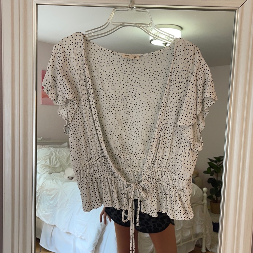 Solemio polka dot top